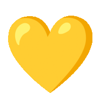 Gif animé coeur jaune